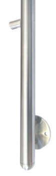 Pfosten RECHTS, 42,4/2,0 mm mit 2 Lochblechhalter, Wandmontage